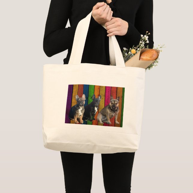 Grand Tote Bag Bulldog français (Devant (produit))