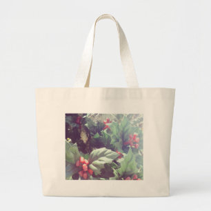 Grand Tote Bag Cactus et décorations de Noël
