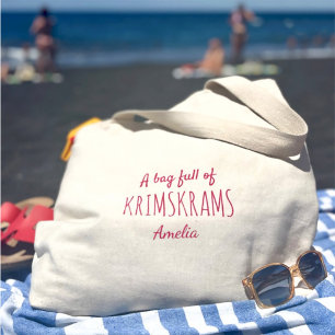 Grand Tote Bag Cadeau d'anniversaire pour elle - Funny Pink Krims
