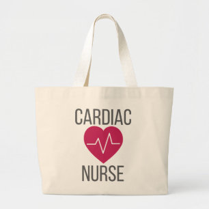 Grand Tote Bag Cadeau de l'infirmière en cardiologie Cadeau de l'