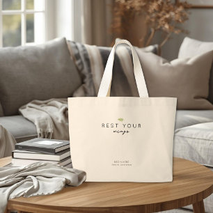 Grand Tote Bag Cadeau de soutien personnalisé contre le cancer Re