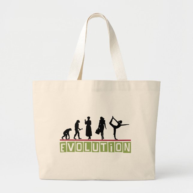 Grand Tote Bag Cadeau de yoga d'évolution (Devant)