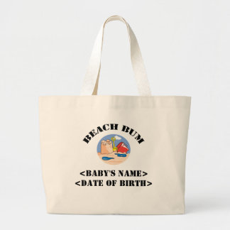 Grand Tote Bag Cadeau personnalisé de bébé de bon à rien de plage