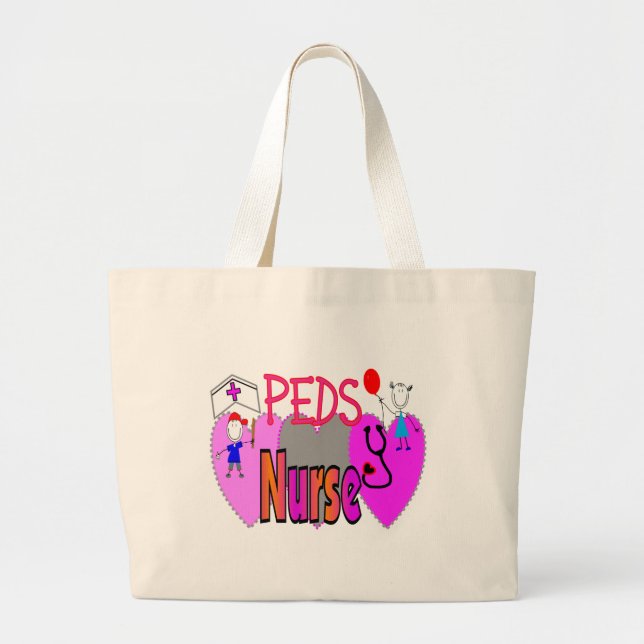 Grand Tote Bag Cadeaux adorables d'INFIRMIÈRE de PEDS (Devant)