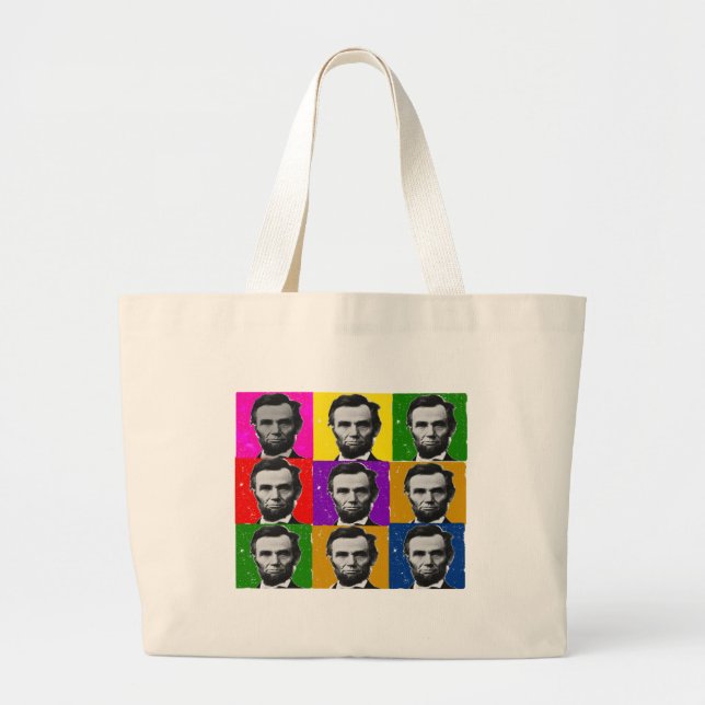 Grand Tote Bag Cadeaux d'art d'Abraham Lincoln---9 photos uniques (Devant)
