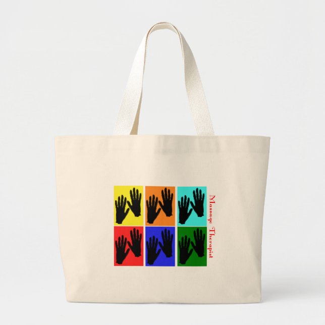 Grand Tote Bag Cadeaux d'art de bruit de thérapeute de massage (Devant)