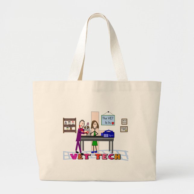 Grand Tote Bag Cadeaux d'art de technologie de vétérinaire (Devant)