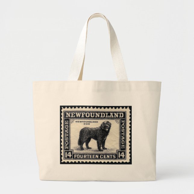 Grand Tote Bag Cadeaux de chiens de Terre-Neuve (Devant)