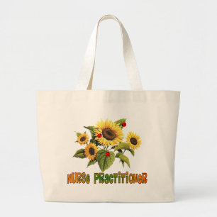 Grand Tote Bag Cadeaux de conception de tournesol de praticienne
