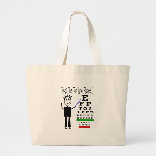 Grand Tote Bag Cadeaux de conception d'ophtalmologiste de (Devant)