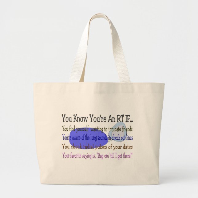 Grand Tote Bag Cadeaux de thérapeute respiratoire (Devant)
