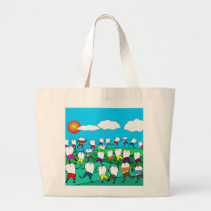 Grand Tote Bag Cadeaux dentaires lunatiques d'art de dent