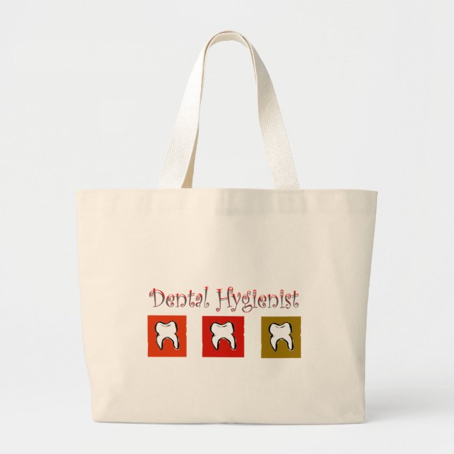 Grand Tote Bag Cadeaux d'hygiéniste dentaire, conception de 3 (Devant)