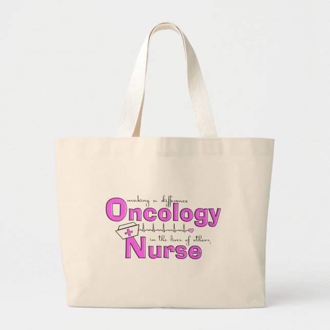 Grand Tote Bag Cadeaux d'infirmière d'oncologie (Devant)