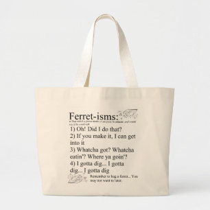 Grand Tote Bag Cadeaux drôles de furet
