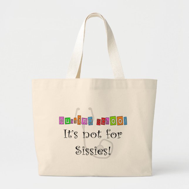 Grand Tote Bag Cadeaux drôles d'étudiant de soins (Devant)