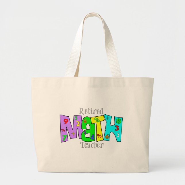 Grand Tote Bag Cadeaux retirés de professeur de maths (Devant)
