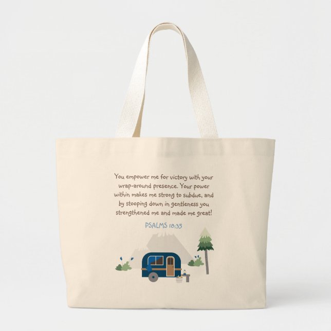 Grand Tote Bag Camping et forêt (Devant)