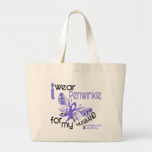 Grand Tote Bag Cancer oesophagien JE PORTE le BIGORNEAU POUR MON