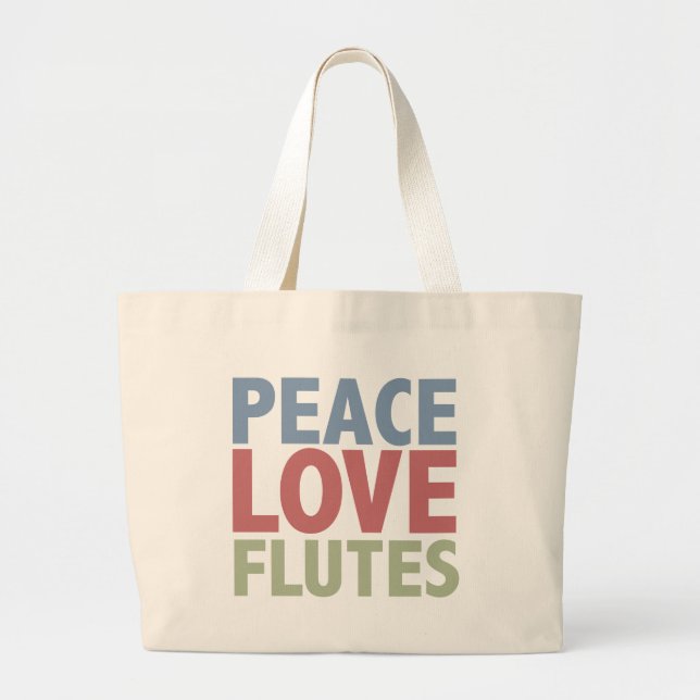 Grand Tote Bag Cannelures d'amour de paix (Devant)