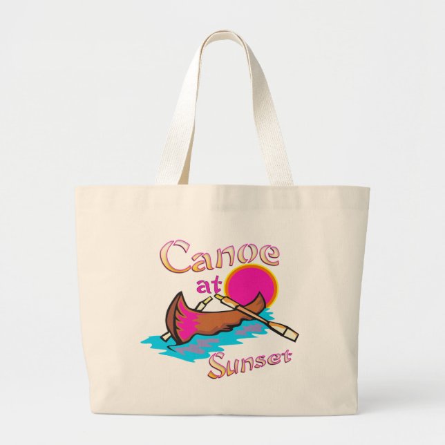 Grand Tote Bag Canot de camping (Devant)