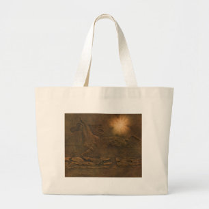 Grand Tote Bag Cantering Wild Spirited Horse Faux Effet cuir