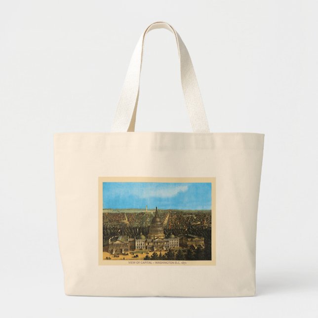 Grand Tote Bag Capitole vintage des États-Unis (Devant)