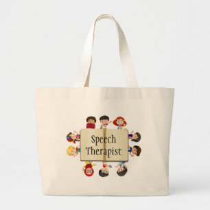 Grand Tote Bag Caricature pour enfants Cartoon orthophonique livr