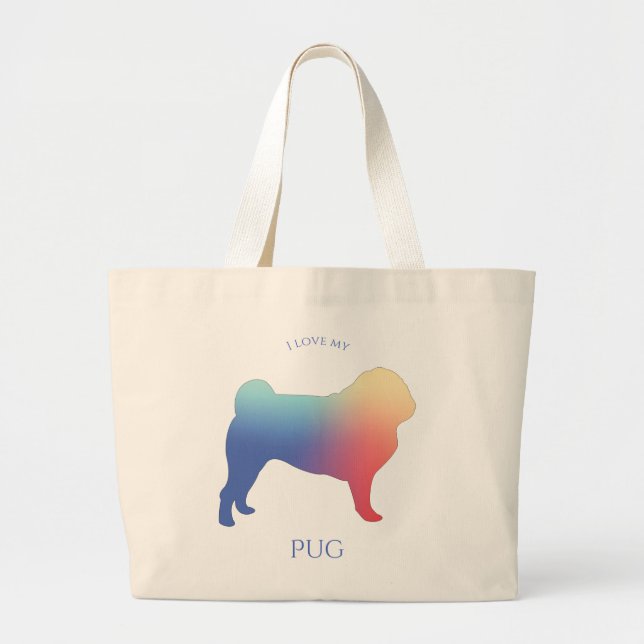 Grand Tote Bag Carlin coloré Silhouette (Devant)
