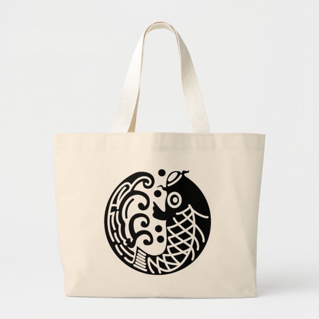 Grand Tote Bag Carpe et onde (Devant)