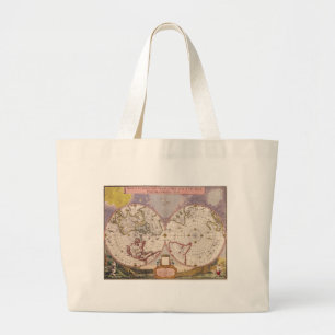 Grand Tote Bag Carte du monde antique