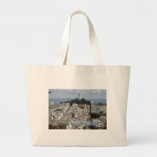 Grand Tote Bag Carte postale de San Francisco