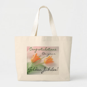 Grand Tote Bag Cartes catholiques et cadeaux "de jubilé d'or" de