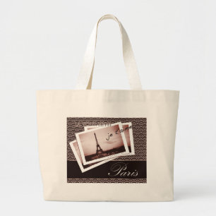 Grand Tote Bag Cartes postales de Paris