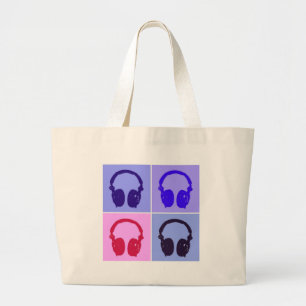 Grand Tote Bag Casques Pop Art