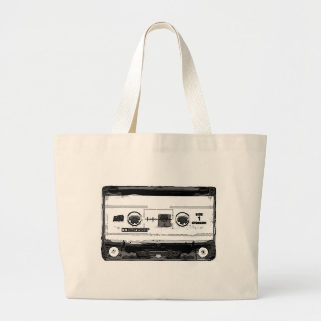 Grand Tote Bag Cassette Pop Art (Devant)