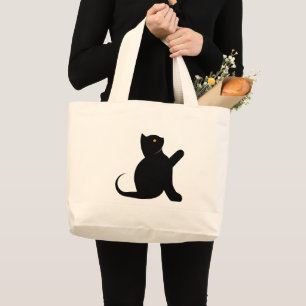 Grand Tote Bag Cat dit bonjour