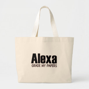 Grand Tote Bag Catégorie d'Alexa mes papiers. Cadeau de