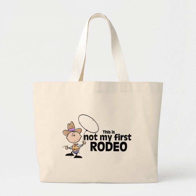 Grand Tote Bag Ce n'est pas mon premier rodéo (Devant)
