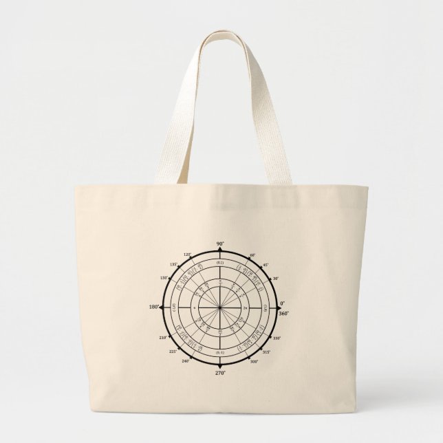 Grand Tote Bag Cercle d'unité de geek de maths (Devant)