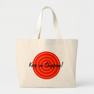 Grand Tote Bag Cercles concentrés colorés Porte-sac
