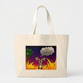 Grand Tote Bag Cerfs communs flamboyants Fourre-tout