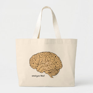 Grand Tote Bag Cerveau humain : Analysez Ceci !