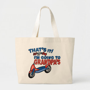Grand Tote Bag C'est ce que je vais aux papas