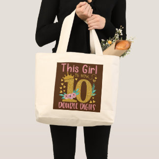 Grand Tote Bag Cette fille est maintenant 10 chiffres doubles 10e