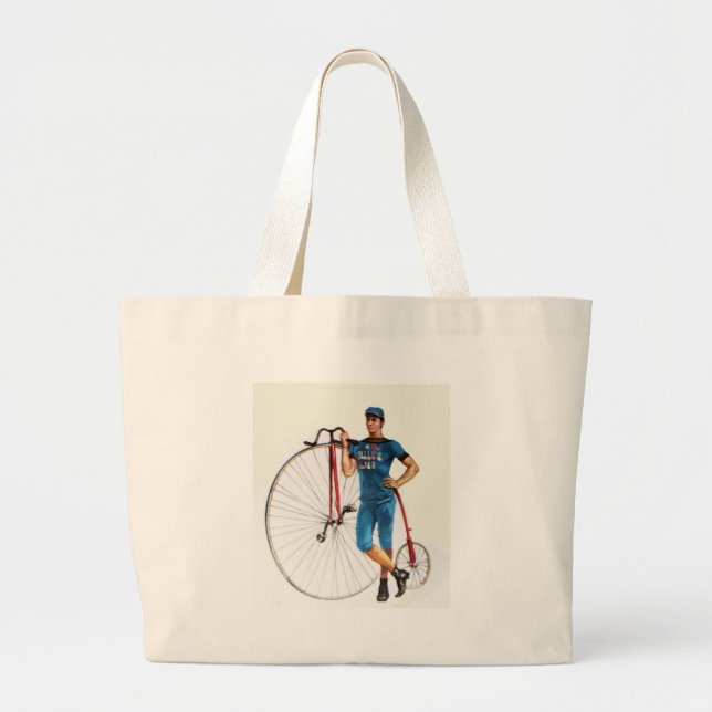 Grand Tote Bag Championnat vintage de bicyclette (Devant)