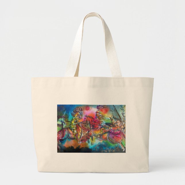 GRAND TOTE BAG CHANSON DE ROLAND/ COMBAT DES CHEVALIERS EN TOURNO (Devant)