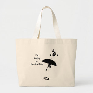 Grand Tote Bag Chanter Dans La Pluie Acide