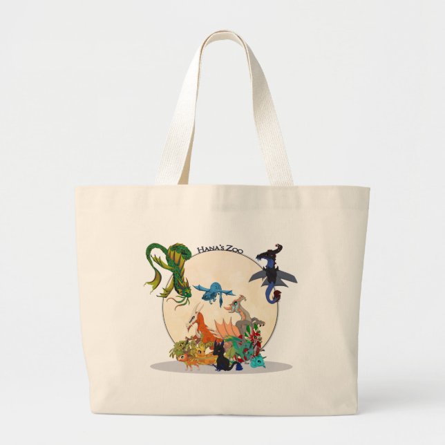 Grand Tote Bag Chaque dragon jamais (Devant)