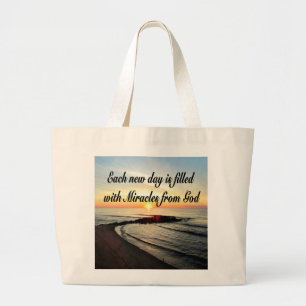 GRAND TOTE BAG CHAQUE JOUR EST DES MIRACLES DE DIEU